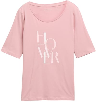 Tom Tailor - T-shirt met print - Maat XXL - Morning Pink