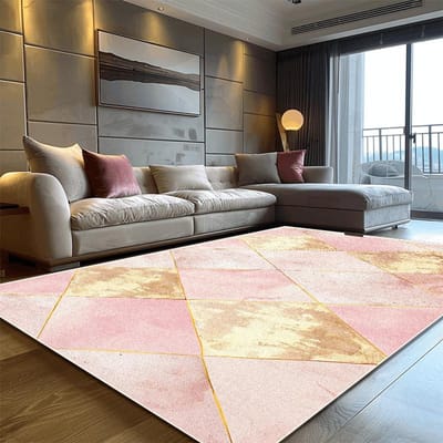 Modern Roze Geometrisch Tapijt voor Woonkamer Grote Oppervlakte Decoratie Huiskleden voor Slaapkamer Zacht Antislip 200x300 Lounge Bankmat 100*160cm