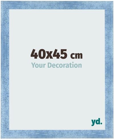 Your Decoration - Fotolijst 40x45 cm - MDF - Helder Blauw Geveegd - Pisa