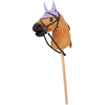 QHP - Oornetje voor Hobby Horse - Lila - One size LET OP!!! EXCL. HOBBYHORSE!!
