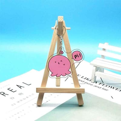 Anime Takopi's Original Sin Cosplay Sleutelhanger Kawaii Roze Octopus Acryl Hanger Sleutelhanger Sleutelring Tas Accessoires Prop Cadeau white