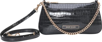 JOOP! Schoudertas Avondtas Domenica Croco Paolina Shoulderbag Darkgrey Donkergrijs