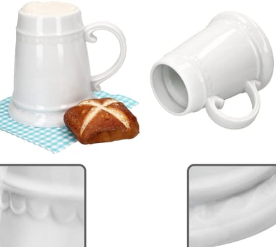 Set van 2 Residentiekannen met handvat 0,5 liter conisch keramiek