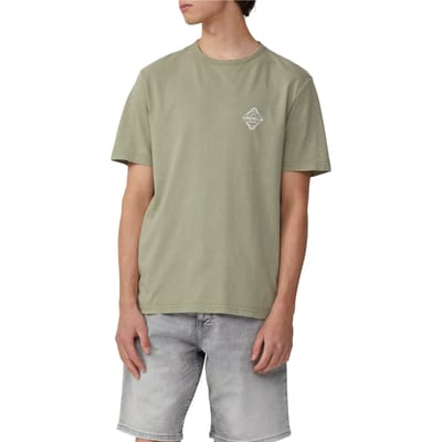 T-shirt met print op voor- en achterkant QS