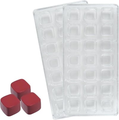 ByShane - Chocolade vorm met 21 gaten in vierkant patroon van polycarbonaat voor thuisbakken - DIY - Keukenbenodigdheden - IJsvormpjes - Bakgerei