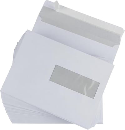 Gallery enveloppen formaat 156 x 220 mm venster rechts stripsluiting binnenzijde grijs 500 stuks