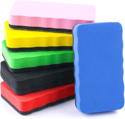 Kleurige Magnetische Whiteboard Wisser Set van 6 Stuks met Dikke Vilt Pad voor School en Kantoor Gebruik