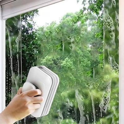 Magnetische Ruitenreiniger - Venster Cleaner Tool - Auto Ruiten Wassen - Dubbelzijdig Reinigen - 3-10 mm Glasdikte - Blauw