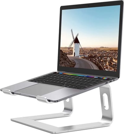 Laptopstandaard – Laptopstand – Laptophouder – Laptop Steun – Bureau - Statief – Laptopverhoger – Laptoprek - Macbook Air Pro Standaard – Aluminium LB-562 – Zilver