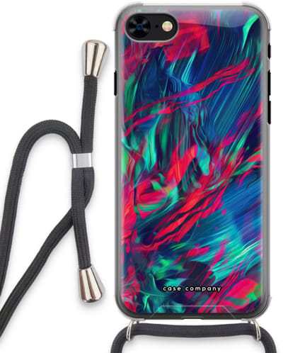 Case Company® - Hoesje met koord geschikt voor iPhone 8 hoesje met Koord - Pilgrims Of The Sea - Telefoonhoesje met Zwart Koord - Bescherming aan alle Kanten en Over de Schermrand