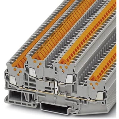 Phoenix Contact 3205153 Doorgangsserieklem 5.2 mm Snelaansluiting Grijs 50 stuk(s)