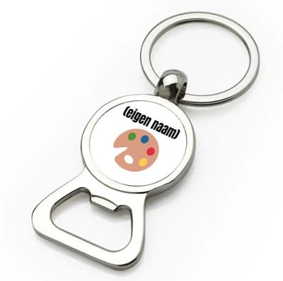 Akyol - kleurenpallet met eigen naam flesopener - Kunst - kunstenaars/kunstenaressen - iemand die houdt van kunst of kunst maken - verjaardag - cadeau - kado - 9 bij 3 cm