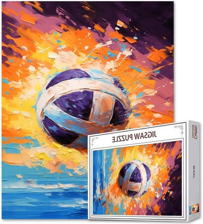 Strand Volleybal Puzzel - 1000 Stukjes Puzzel - Ontspanning en Decoratie - Nauwkeurig Gesneden Delen - 50 x 70 cm