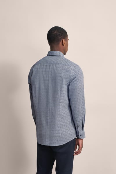 Bugatti Herren Shirt met moderne pasvorm