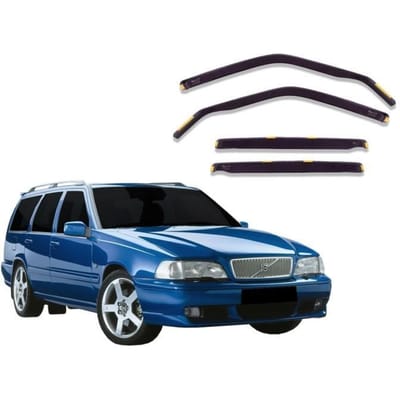 Déflecteurs d'air - J&J AUTOMOTIVE - Volvo 850 - Fumé - Acrylique renforcé - Installation facile