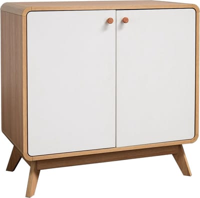 Cassie-Kast - 2-deurs - Wit Eikenlook