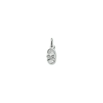 Zilver Gerhodineerde Hanger babyschoen 1329594