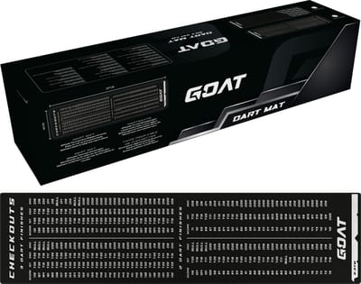 GOAT-Carpet Dartmat- Checkout-241cm x 60cm Black / White