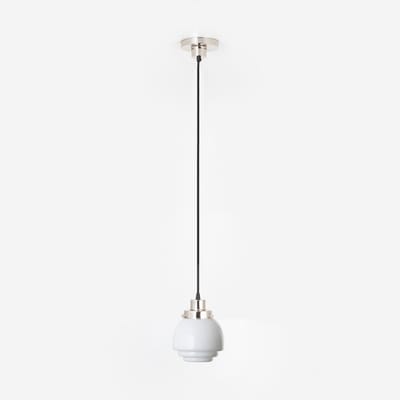 Hanglamp aan snoer Gispen Vlak 20's Nikkel - Art Deco Trade