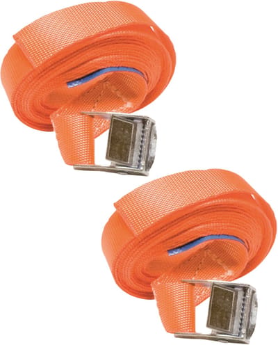 Carpoint Spanbanden Set 2 stuks - met gesp 25mm x 3 meter 250kg - Oranje