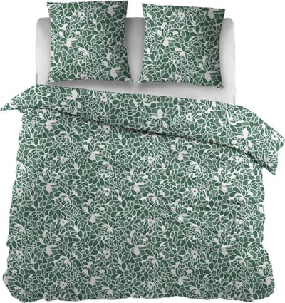 Snoozing Epignards Dekbedovertrek - Eenpersoons - 140x200/220 cm - Groen