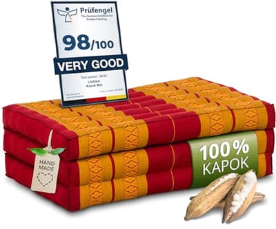 Duurzame Kindermatras 140x70x8cm - Vouwmatras voor Kinderen, Ecologische Yogamat en Speelmat voor Binnen en Buiten