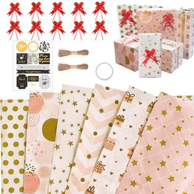 Cadeaupapier verjaardag Kinderfeest 6 Vellen voor Jongens en Meisjes - Perfect voor Geschenken en Decoraties