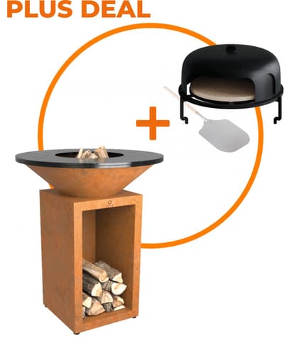 Bundel Deal: OFYR Classic Cortenstaal Storage 85 + GRATIS Pizza Oven