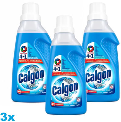 Calgon Power Gel – Wasmachine Reiniger & Anti-Kalk – 3 x 750ml – 45 Wasbeurten