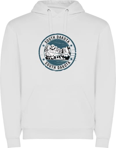 Witte Wanna have hoodie voor de echter Amerika / Verenigde Staten liefhebber Poststempel van de staat South Dakota Print Full Color Color merk Roly maat S
