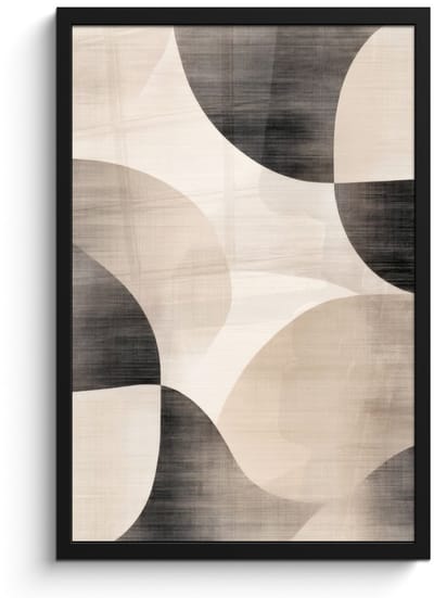 Poster in lijst - Fotolijst 40x60 cm - Posters - Grillige vormen - Subtiele overgangen - Dynamisch - Posterlijst zwart - Decoratie - Wanddecoratie woonkamer - Muurdecoratie slaapkamer