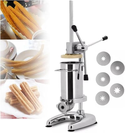 Churro Maker - Spaanse Deegmaker - Zelf Bakken - Grote Capaciteit - 3L Roestvrijstaal - Zilver