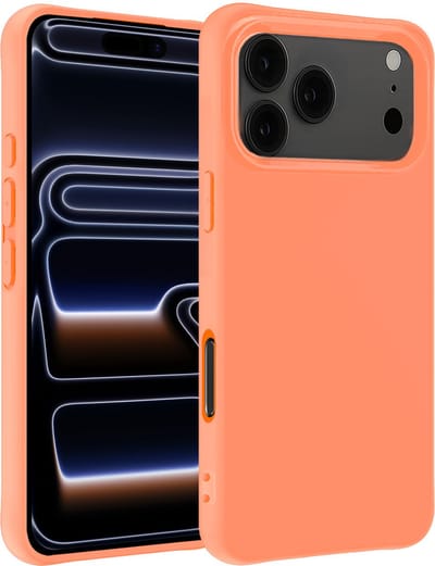 Hoesje - Geschikt voor iPhone 17 Pro / 18 Pro - Sterk & Shockproof - Siliconen Case - Hoes Cover - Telefoonhoes - Perzik