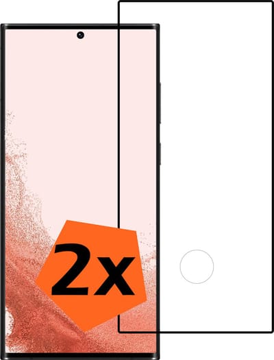 Screenprotector - 2 Stuks - Geschikt voor Samsung Galaxy S22 Ultra - Full Cover - Gehard Glas - Beschermglas - Tempered Glass - Screen Protector
