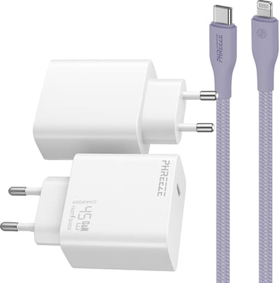 Phreeze usb C oplader geschikt voor iPhone en iPad met Lightning kabel - Power Delivery snellader met kabel