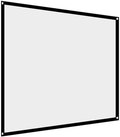 Draagbaar opvouwbaar kreukvrij projectorgordijn - sterk en duurzaam - wit - 60 inch - 4:3 - openluchtbioscoop