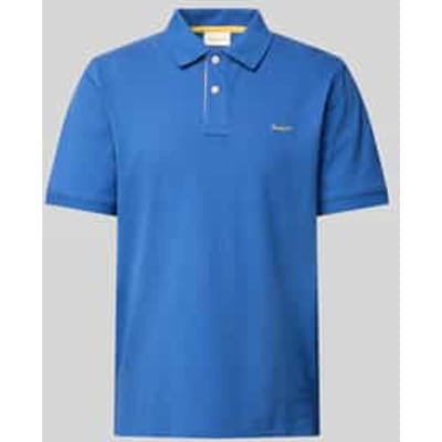 Regular fit poloshirt met labelstitching