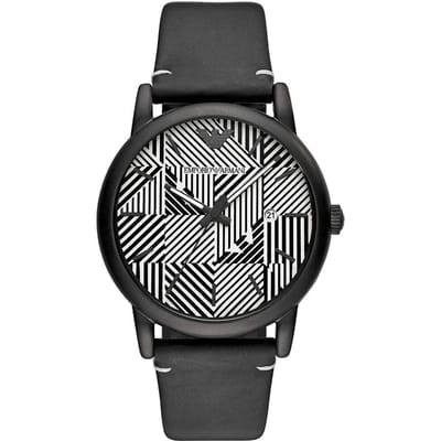 Emporio Armani AR11136 Zwarte Herenhorloge 43mm zwart