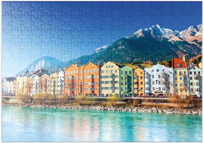 Puzzel Huizenrij Innsbruck Tirol Oostenrijk 200 Stukjes