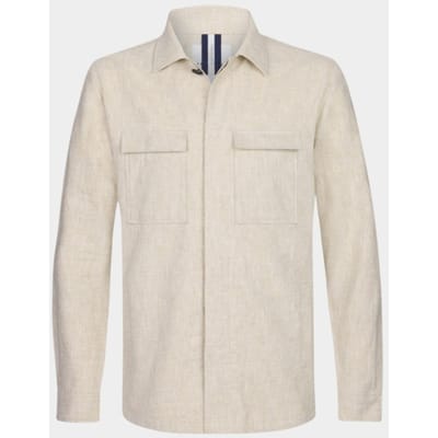 Profuomo Casual hemd lange mouw Beige PPWF10040A/F