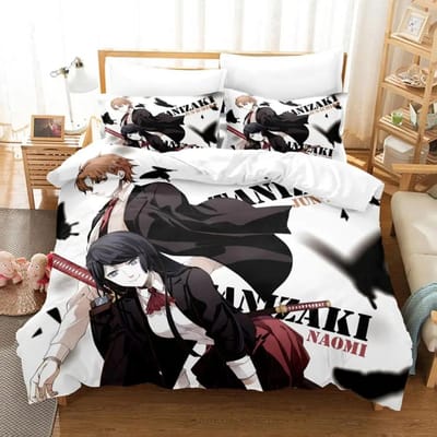 3D Print Anime Bungo Stray Dogs 2_3-delige Beddengoedset Jongens Meisjes Twin Queen Size Dekbedovertrek Kussensloop Bed Kinderen Volwassenen Huistextiel EU Single 135x200cm