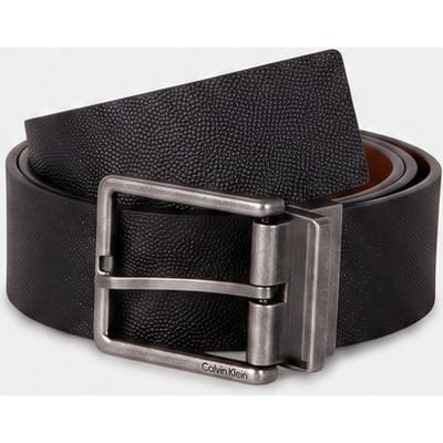 Calvin Klein Warmth Buckle 40mm Reversible Belt Black/cognac/antique Silv Taglia: 85 | Cinture Outlet | Uomo | Nero