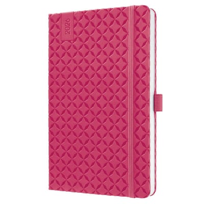 Sigel weekagenda Flair 2026 - formaat A5 - Fuchsia Pink - hardcover - SI-J6105