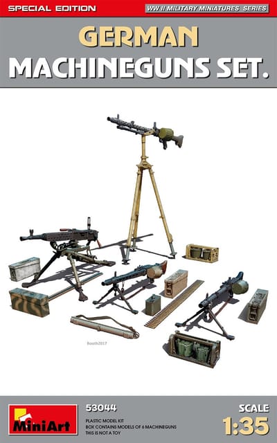 MiniArt Modelbouwpakket Militaire voertuigen - 53044 Duitse Machine Guns Set ZB-53 WWII - Speciale Editie Plastic - 1:35 - Modelbouw