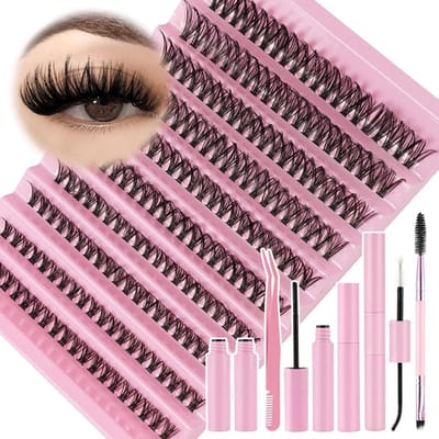 Individuele Wimpers, 200 Stuks, D-Curl, 8-16 mm, DIY Wimperextensions Set met Binding en Seal, 40D Wimperextensions voor Beginners