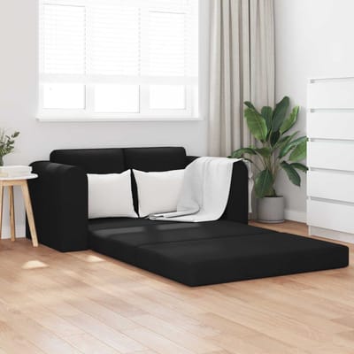 vidaXL - Slaapbank - Zwart - 148 - x - 71 - x - 83 - cm - Stof