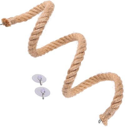 Klimtouw Reptielen - Terrarium Klimrek - Verbeteren Gedrag - Inclusief Haken - 100 cm Lengte
