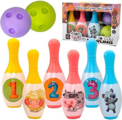 WOOPIE Bowlingset - Voor Binnen & Buiten - Compact Opvouwbaar - Inclusief Speelmat