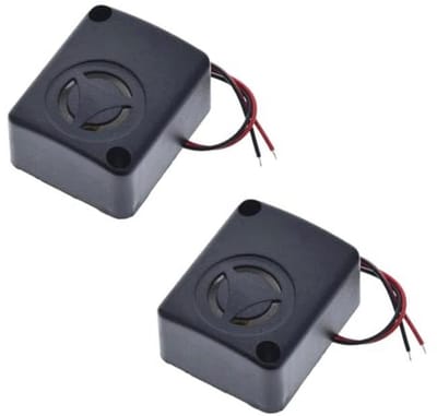 2 Stuks Mini Piezo Alarm Sirene 12V DC - 110 dB Anti-diefstal Alarm voor Auto's