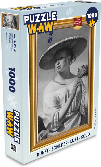 Puzzel Kunst - Schilder - Lijst - Goud - Legpuzzel - Puzzel 1000 stukjes volwassenen